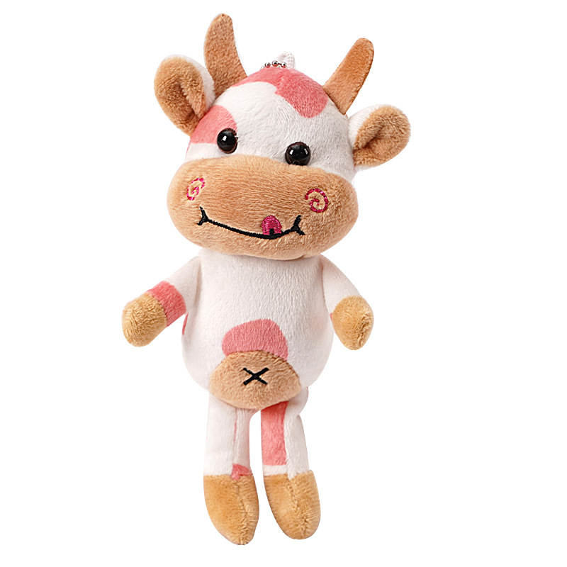 Handmade Cotton Plush Toy Keychain Animal Design Customizable Color Logo Cute Pendant Schoolbag Car Promotional Gift Flocking