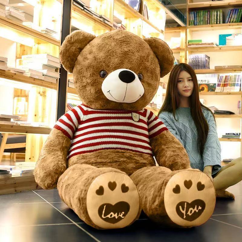 Teddy Bear Plush Toy Hugging Bear Big Bear Doll Girlfriend Birthday Valentine's Day Gift Large Size Polyester Washed Stress