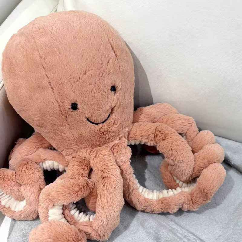 Jelly Cat 49cm Large pink Octopus Companion Plush Toy for Children Holiday Gift Soft for Kids Soothing Gift