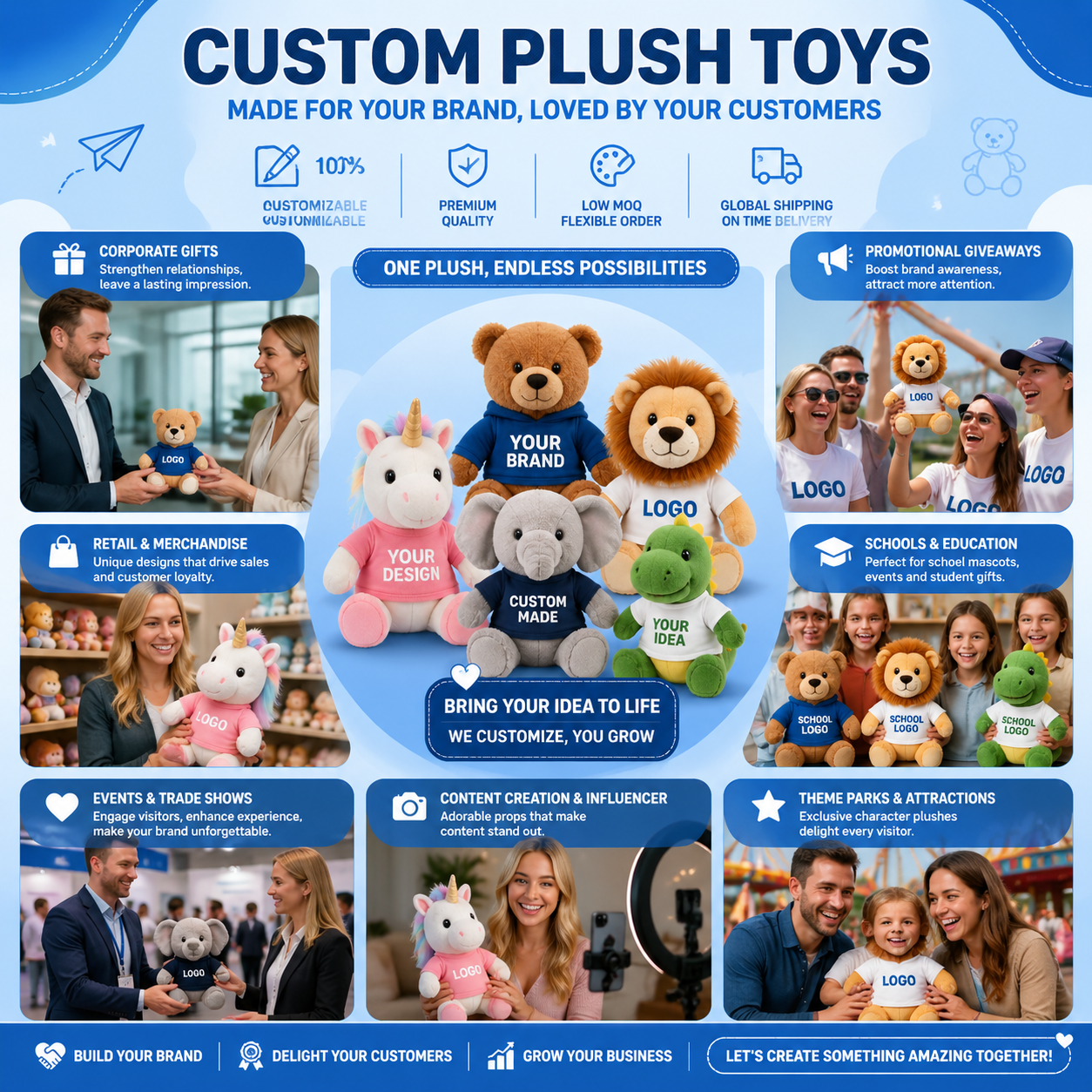 Weighted Custom AI Interactive Plush Toys Pp Cotton Filling Emotional Support Sensory Stuffed Plushies for Bedside Companionship