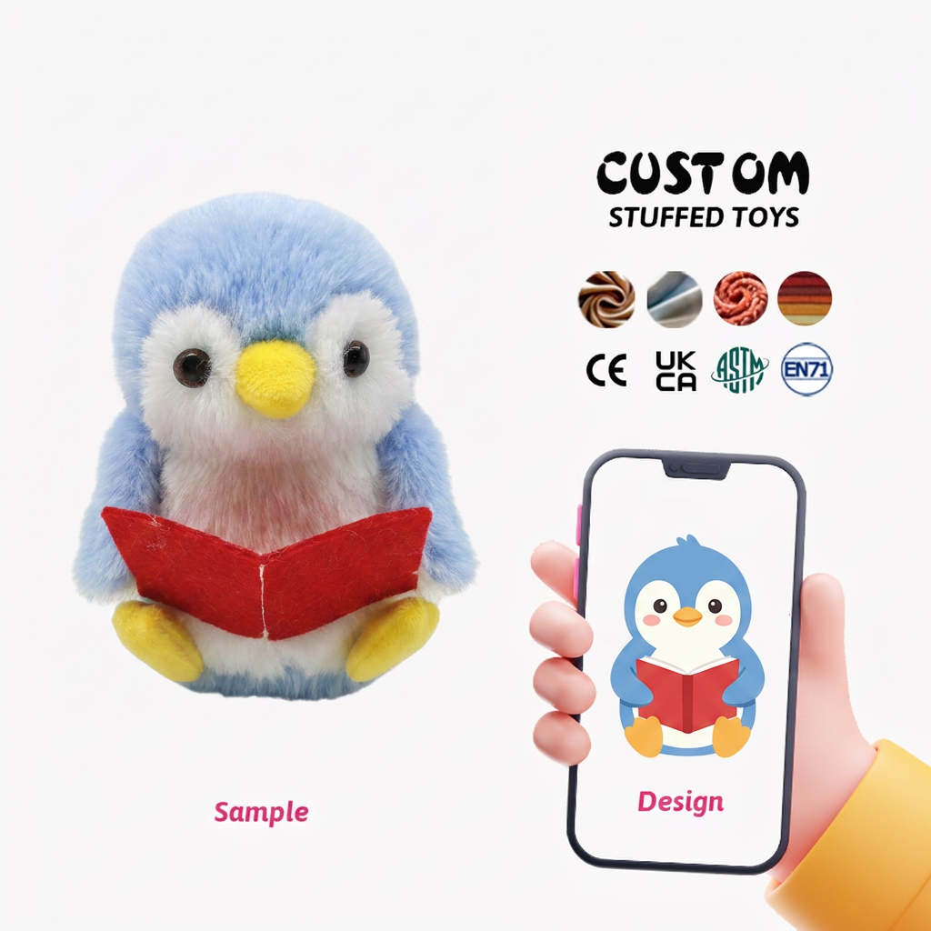 High Quality Quick Custom Sample After-sales Guarantee Custom Animal Plush Toy Custom Penguin Plush Toy