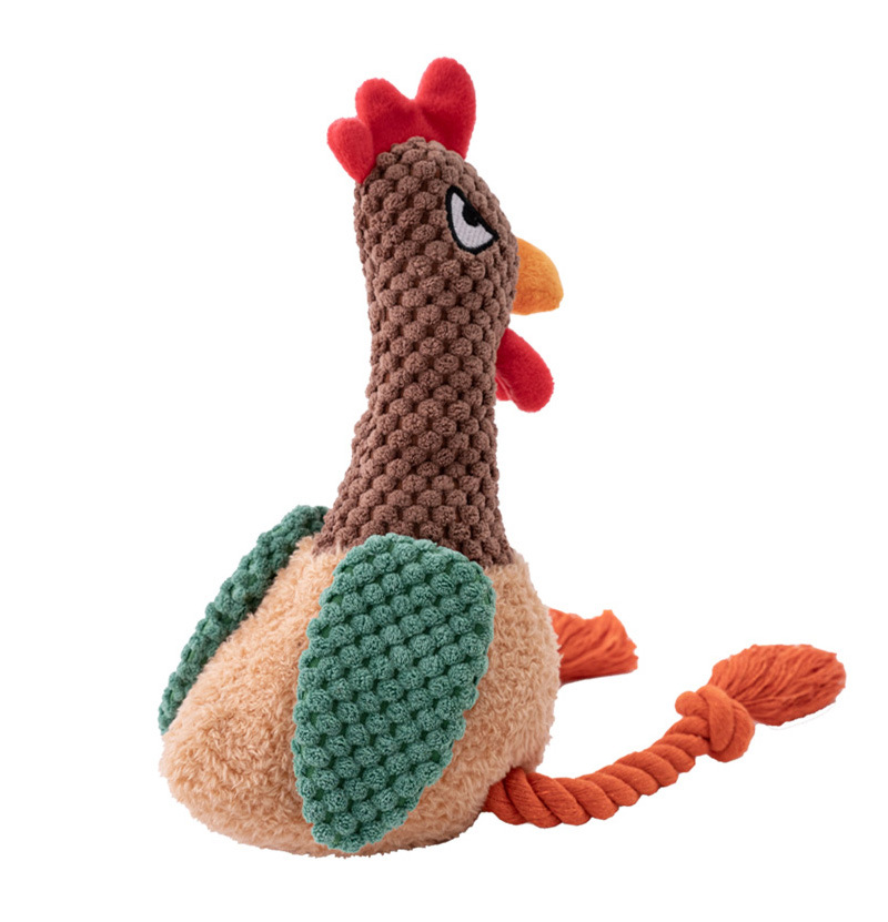 Wholesale Custom Pet Dog Chew Toys Products Plush Squeaky Cotton Eco Friendly Luxury Durable Flamingo Turkey Pet Dog Rope Toys