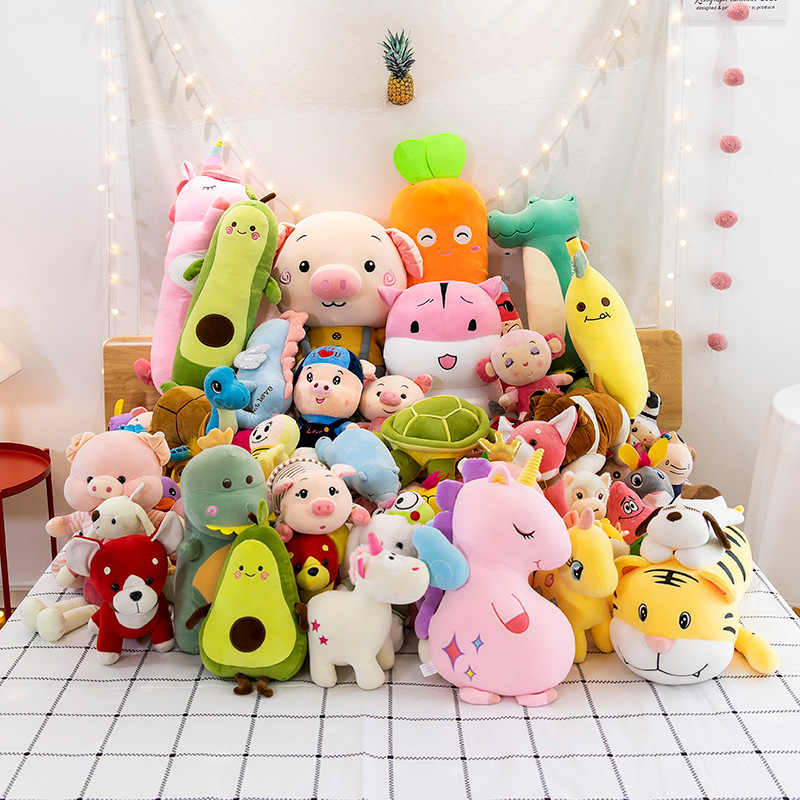 Factory Wholesale Bulk 10-20cm Custom Plush Toy Small Doll Claw Machine Doll for Children Stuffed Animal Toy Gift