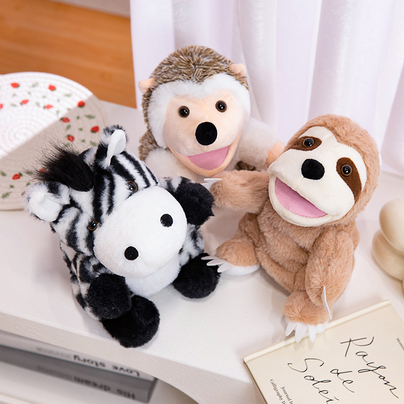 Peluches Realistic Soft Custom Toys for Early Education Stuffed Animal Plush Panda Hand Puppet Toys