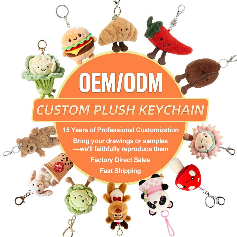 Wholesale Customizable Cotton Cloth Plush Keychain Mammoth Little Bear Custom Color Logo Promotional Weighted Plush Toys