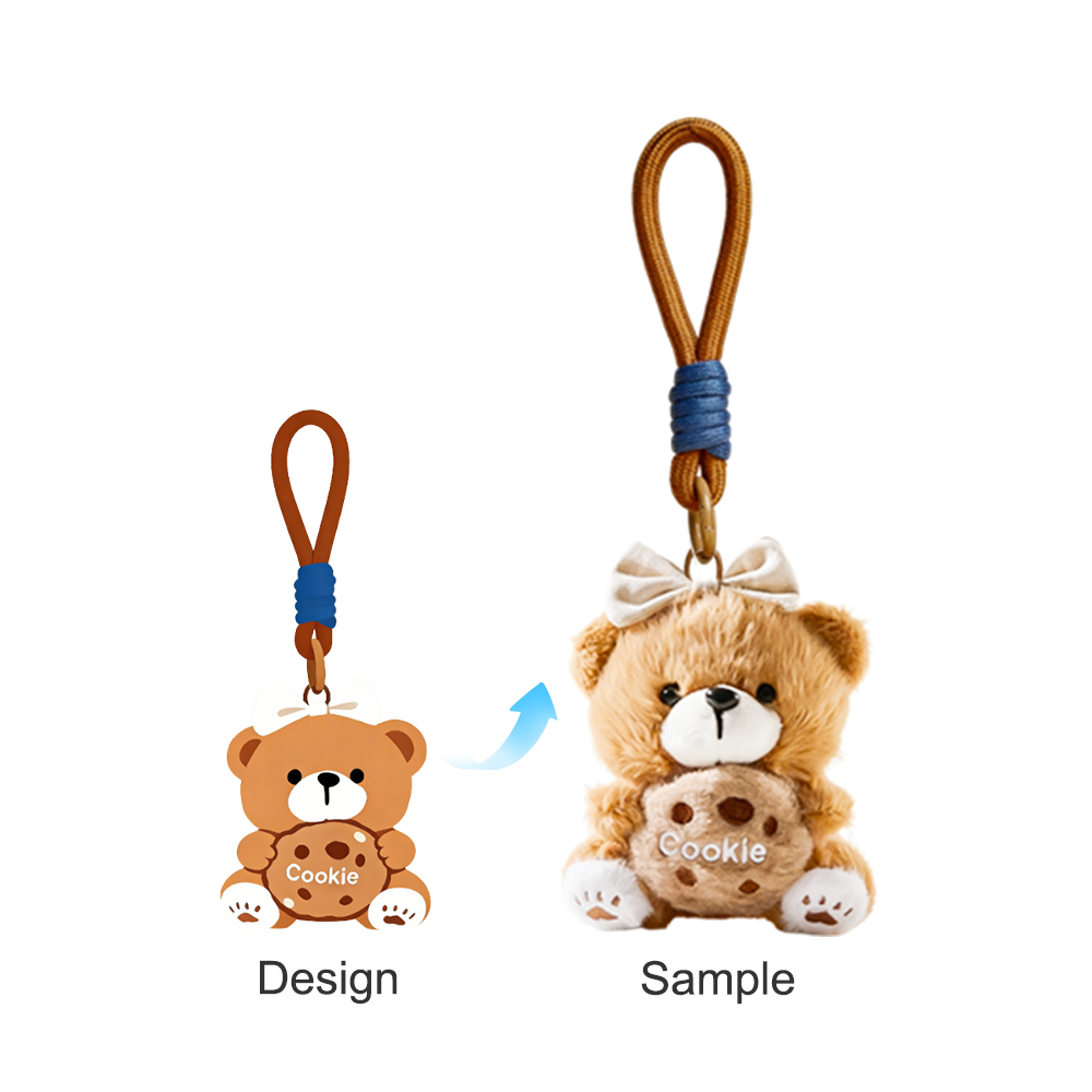 OEM High Restoration Super Soft PP Cotton Filling Custom Plush Cloth Cute Bear Keyring Custom Color Logo Unisex All Occasions