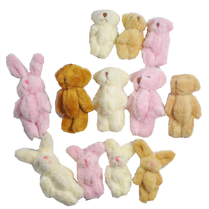 Custom Gifts Bag Soft Cute Mini Jointed Plush Animal Bear Rabbit Toy