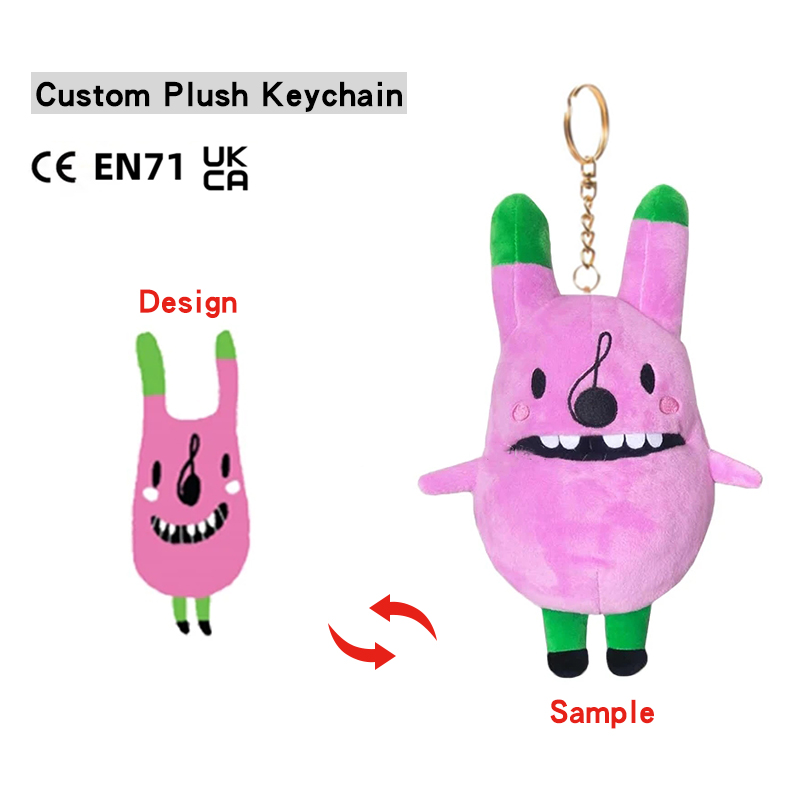OEM ODM Anime Kawaii Cute Mini Toys Stuffed Keychain Plush Toy Custom Plush Keychain