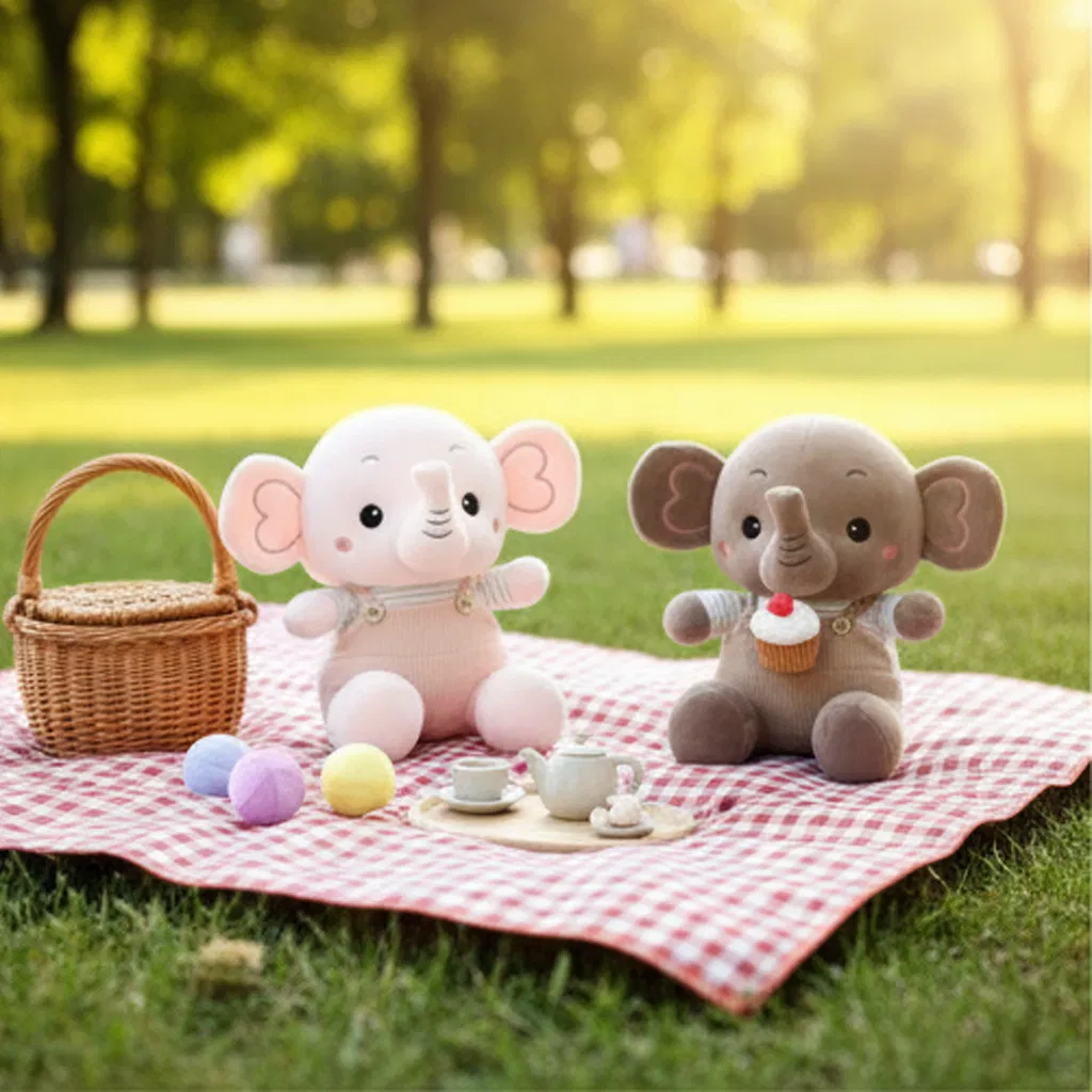 Adorable Long Trunk Elephant Plush Doll for Kids' Birthday Gift