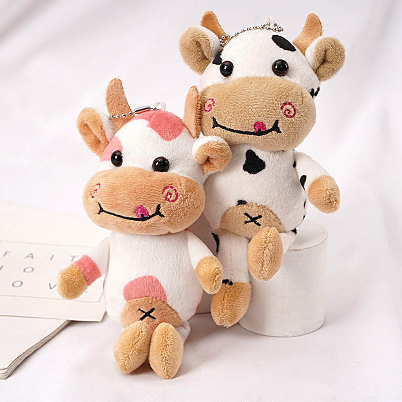 Handmade Cotton Plush Toy Keychain Animal Design Customizable Color Logo Cute Pendant Schoolbag Car Promotional Gift Flocking