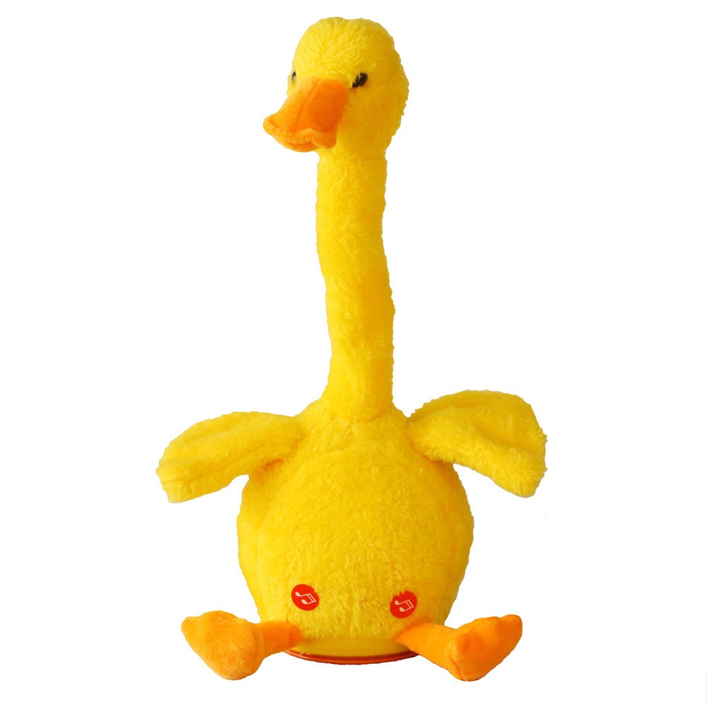 Cute Trendy Customized Wholesale Singing Learning to Speak Electric Plush Animal Toys Neck Twisting Children's Companion Toys