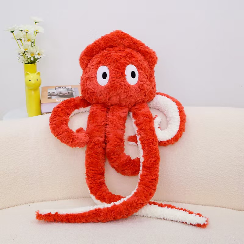 Wholesale Hot Sale Giant Squid Plush Pillow Cute Long Leg Octopus Stuffed Animal Soft Cushion Stress Relief Washed for Kids Room