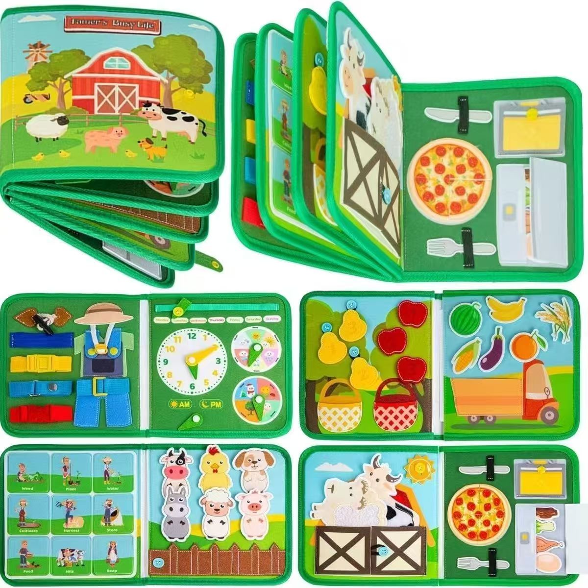 Baby Early Education Cognitive Farm Plush Toys Tear Book for 2 to 4 Years &amp; 5 to 7 Years Unisex