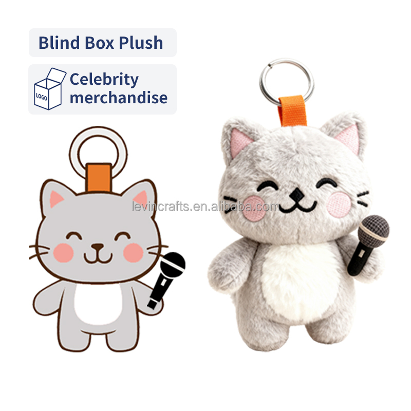 Custom Blind Box Plush OEM ODM Celebrity Merchandise Design Plush Toy Keychain Stuffed Animal Custom Logo