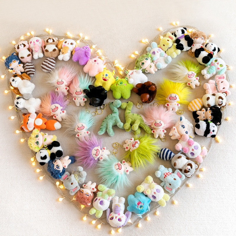 Factory Wholesale Mini Plush Toys Keychain Bunny Stuffed Animal 4 Inch 10-15cm Anime Plush Toy Wholesale for Claw Machine