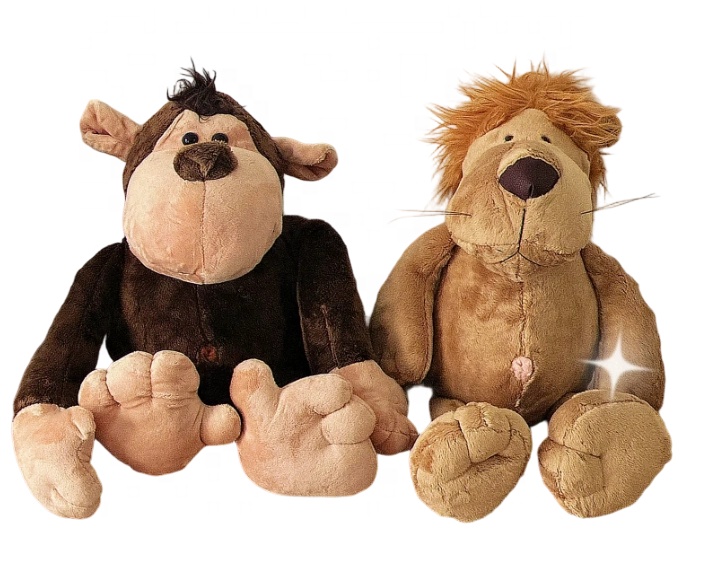 Custom Jungle Forest Animal Plush Toys Lion Unicorn Raccoon Giraffe Elephant Cow Zebra Tiger Stuffed Animal Pillow Dolls