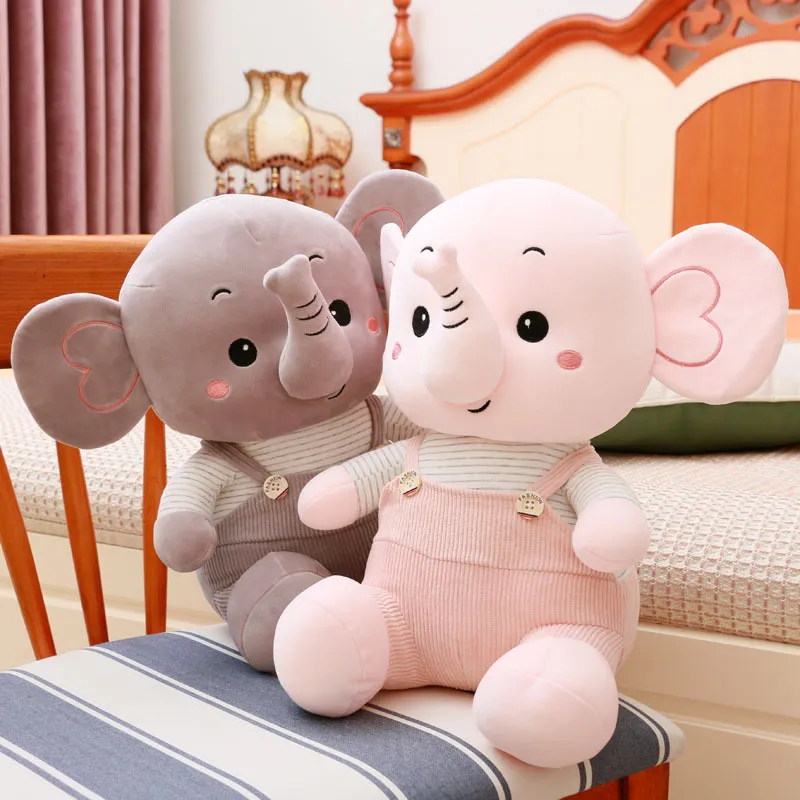 Adorable Long Trunk Elephant Plush Doll for Kids' Birthday Gift