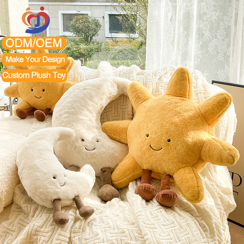 Factory Custom Plush Toy Soft Plush StarsThrow Pillow Plush Doll Customize Logo Stuffed Animal Toy For Kids