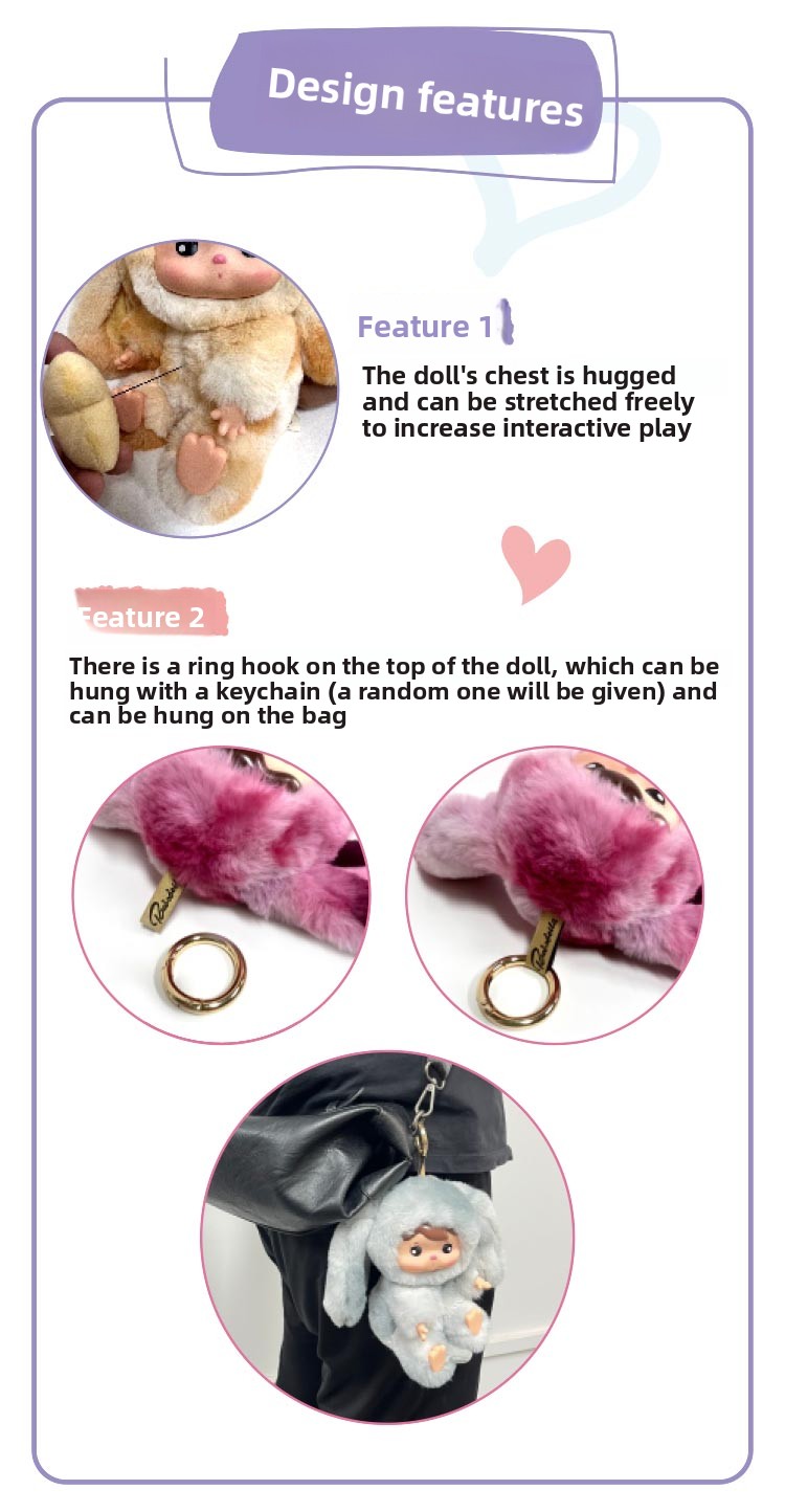 Bobobella V2 PVC Blind Box Plush Toys Mystery Collection of Cute Plush Figures