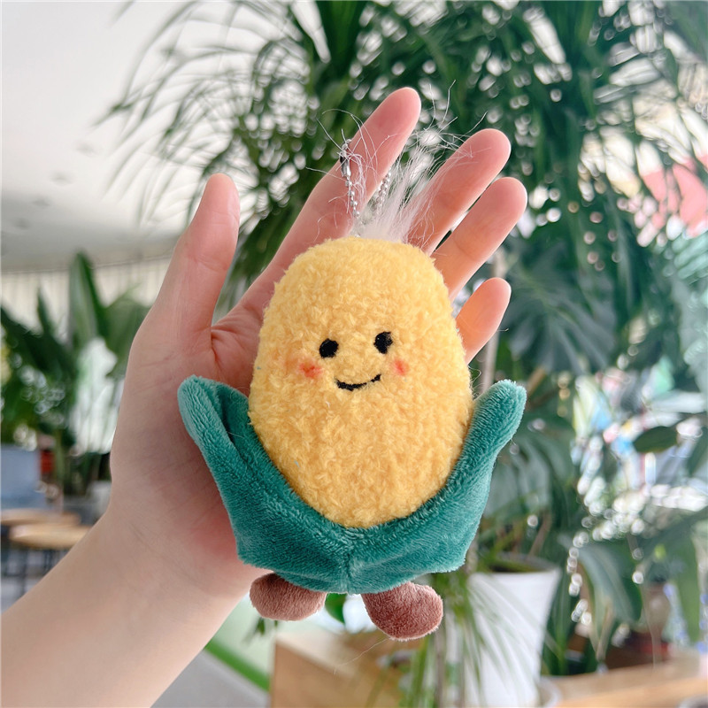 Vegetables shapes plush toy keychain pendant product view 3