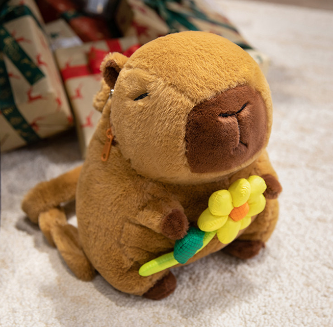 Factory-Made Kapybara Stuffed Toy Creative Fun Plush Doll for Children Stress Relief Animals Toys Bag for Kids