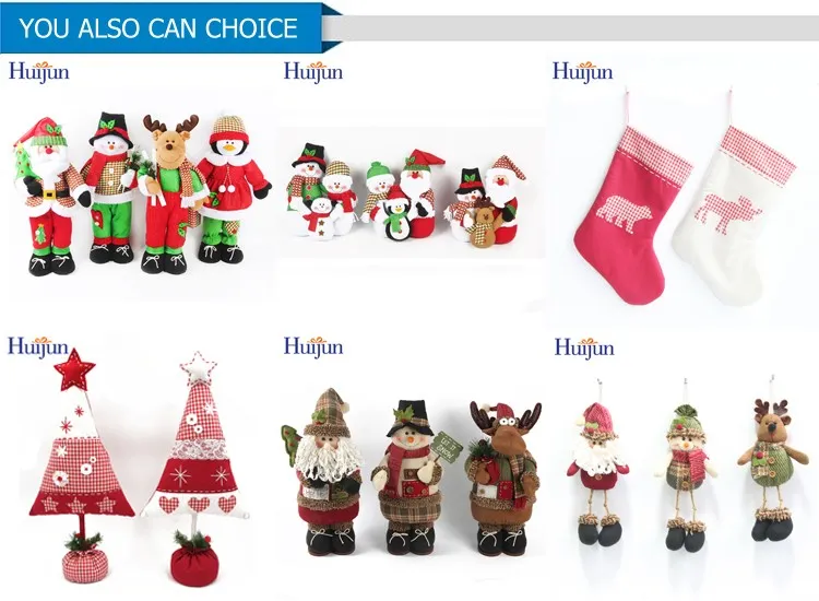 Christmas Crafts Novelty Standing Decoration Plush Xmas Doll Personalized Ornament