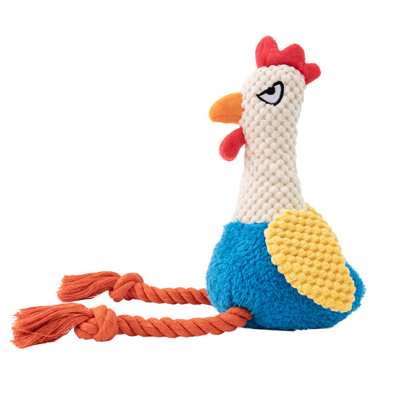 Wholesale Custom Pet Dog Chew Toys Products Plush Squeaky Cotton Eco Friendly Luxury Durable Flamingo Turkey Pet Dog Rope Toys