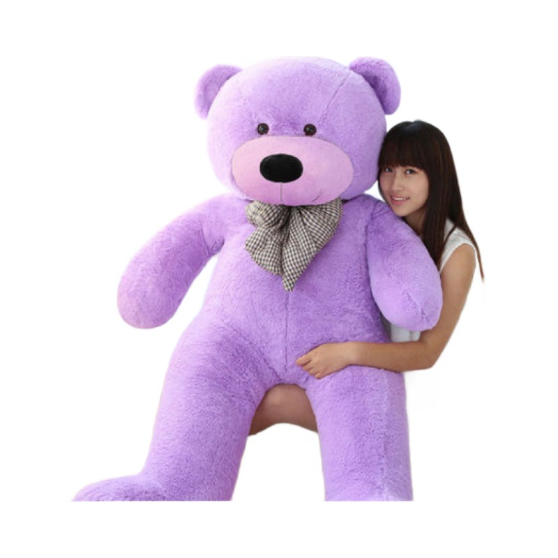 Giant Teddy Bear Velvet Shell Hugging Plush Toy Stress Relief Mesh PP Cotton Filling Three-color Youth Wholesale
