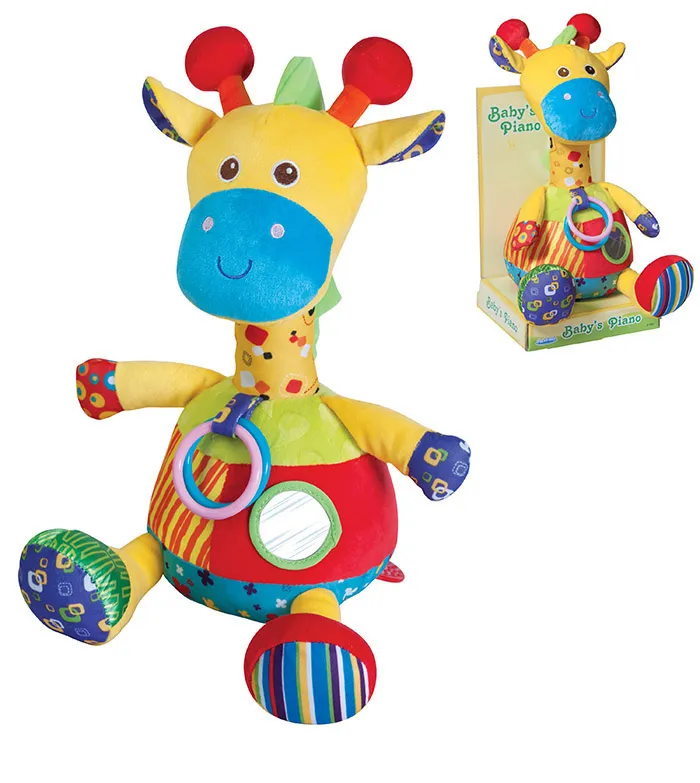 Custom Cute Popular Pull Jingle Baby Music Box Bed Bell Toy Plush Baby Musical Rattle Toy