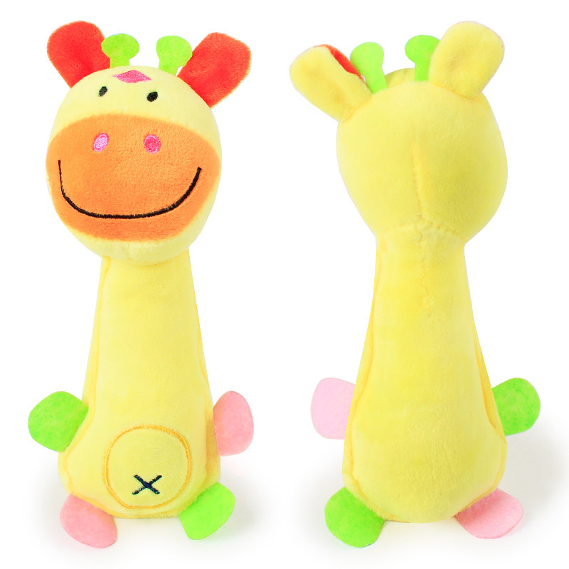 Futurepets 20cm Soft Durable Adorable Squeaky Safe Animal Shapes Pet Plush Toy for Puppy Chewing and Interactive Play