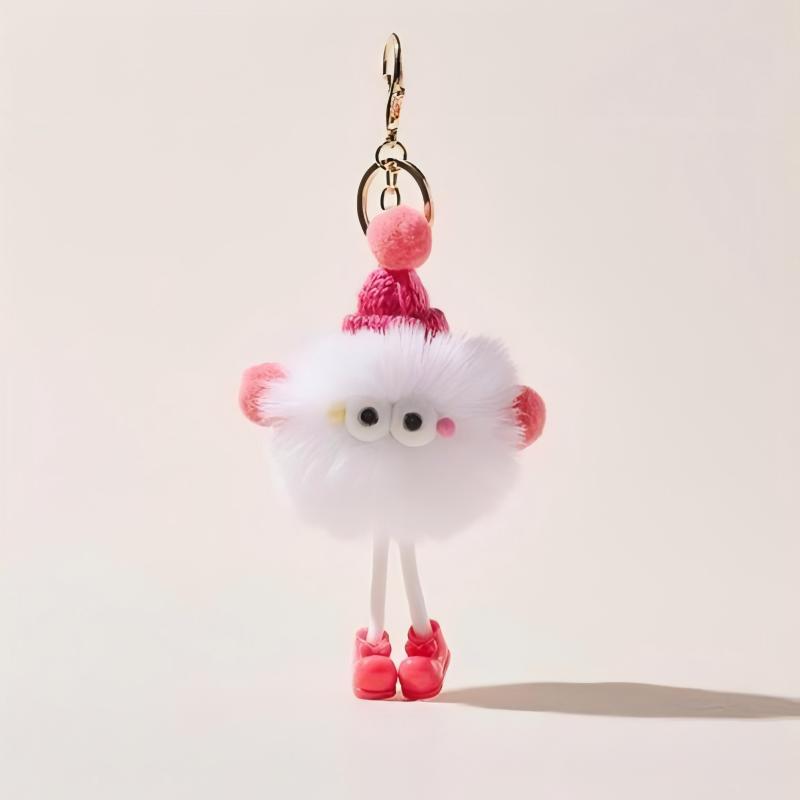 High Quality Customizable Animal Plush Keychains Wholesale Factory Rings with Logo Plushie Keychain Toys