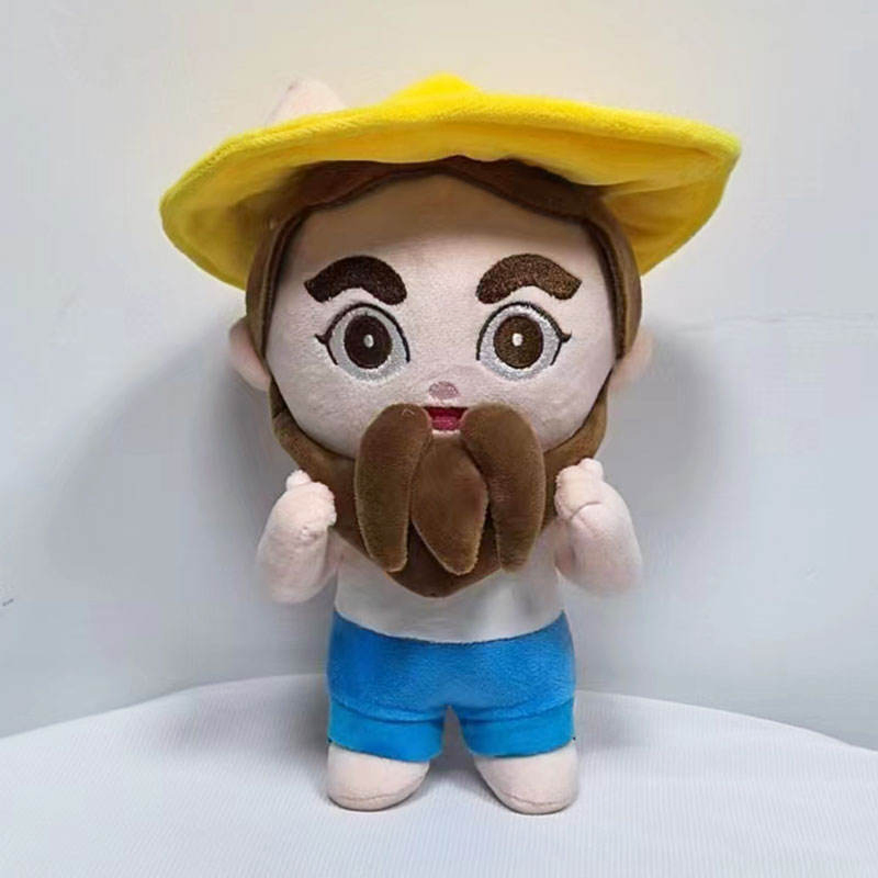 Custom Made Cartoon Bearded Man Toy Production Make Plush Toys Stuffed Animal