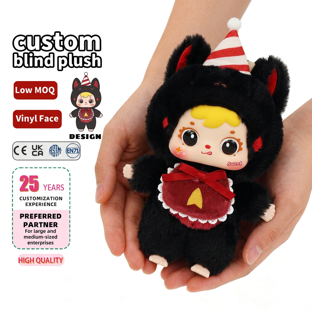 Mini Plushie Toy Original Designer Cute Animal Plush Dolls Make Collectible Toys Gift Monsters Custom Blind Box Toys