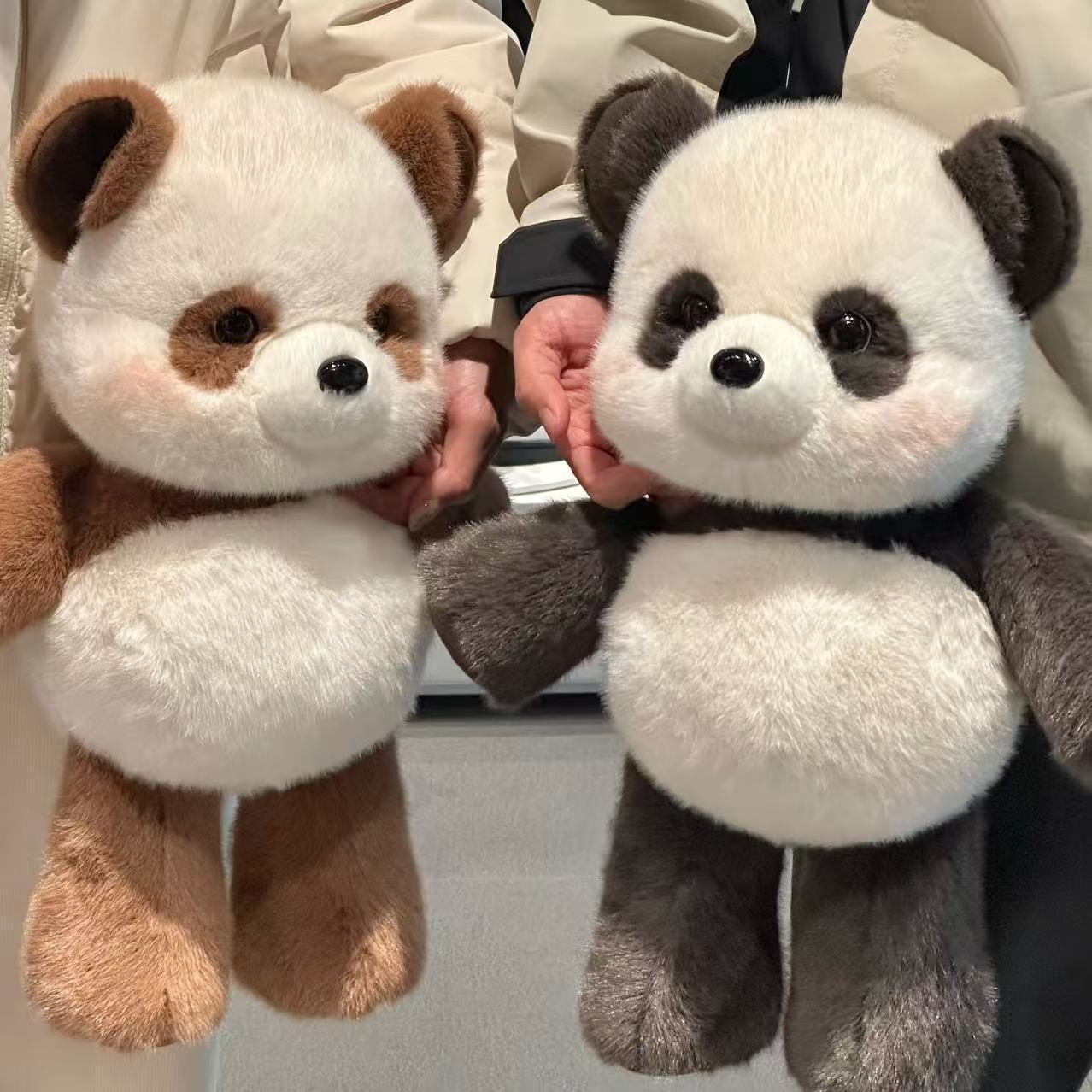 Cute Colorful Run Panda Plush Toy View 1