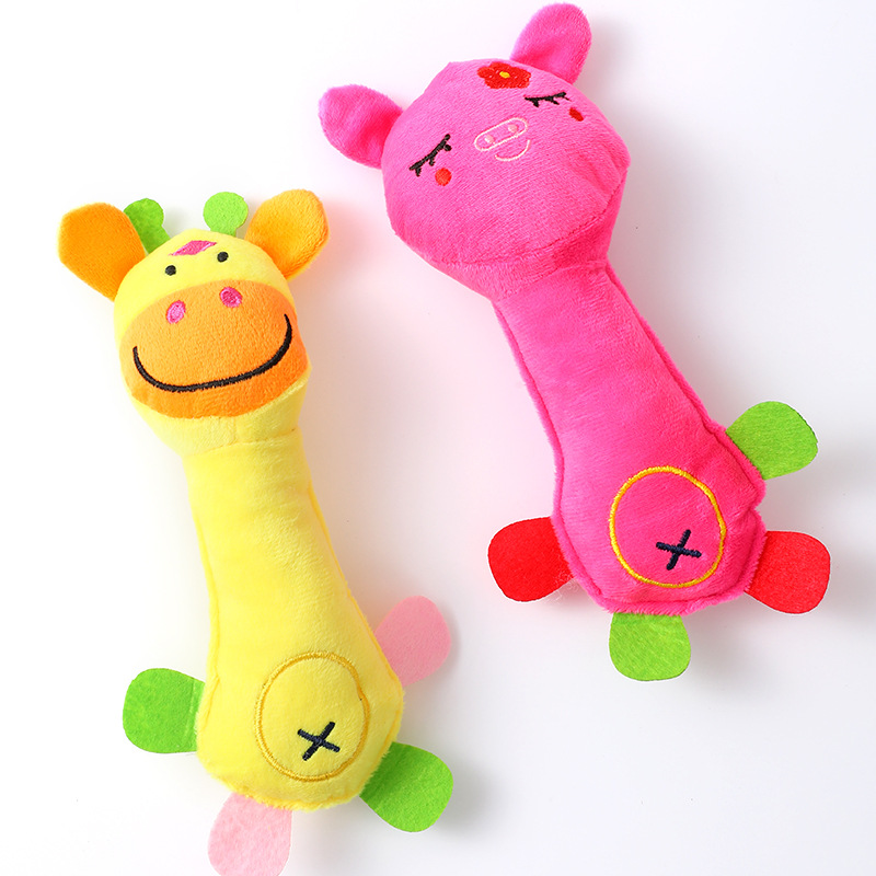 Futurepets 20cm Soft Durable Adorable Squeaky Safe Animal Shapes Pet Plush Toy for Puppy Chewing and Interactive Play