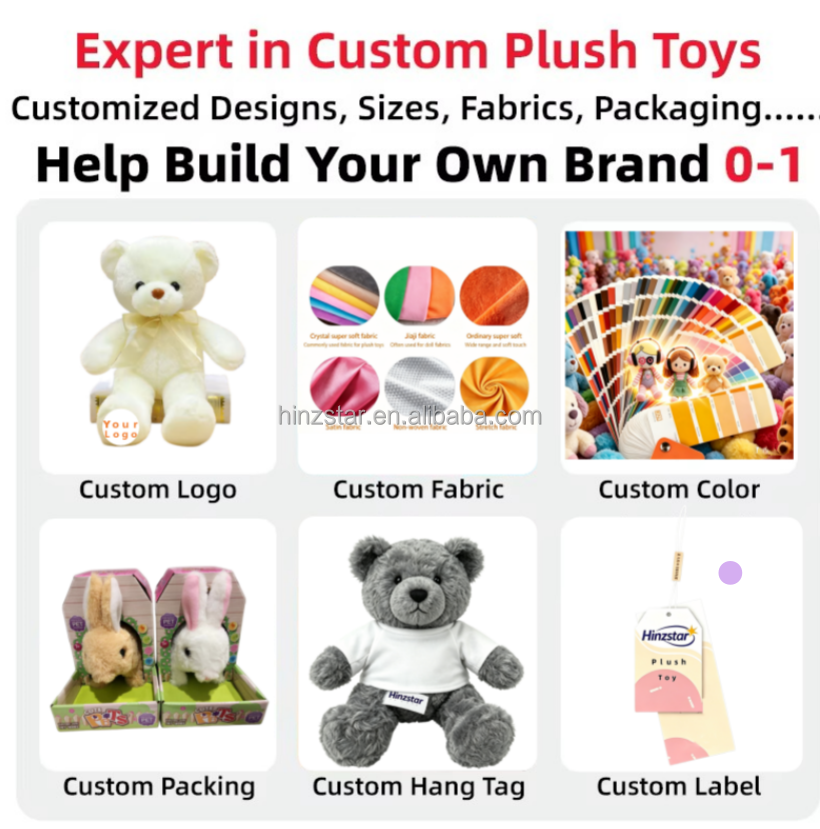 Cartoon Custom Plush Hand Puppets Interactive Educational Toys for Children Boys Girls