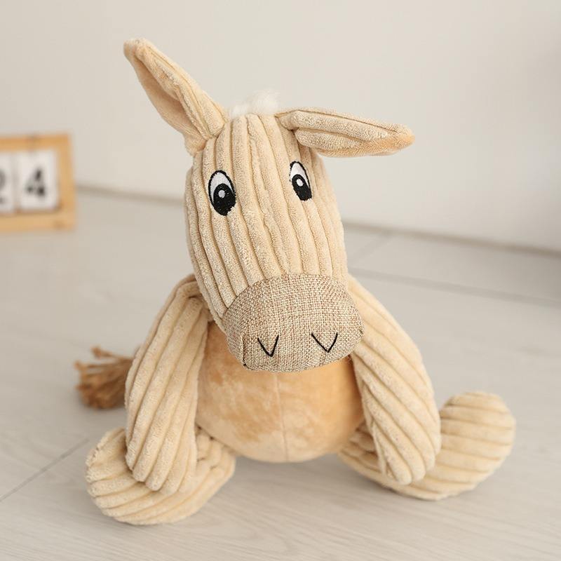 Eco-Friendly Animal-Shaped Dog Squeaky Toys Fashion Bite-Resistant Pet Plush Toy Fluffy Soft Pet Stuffed Toy
