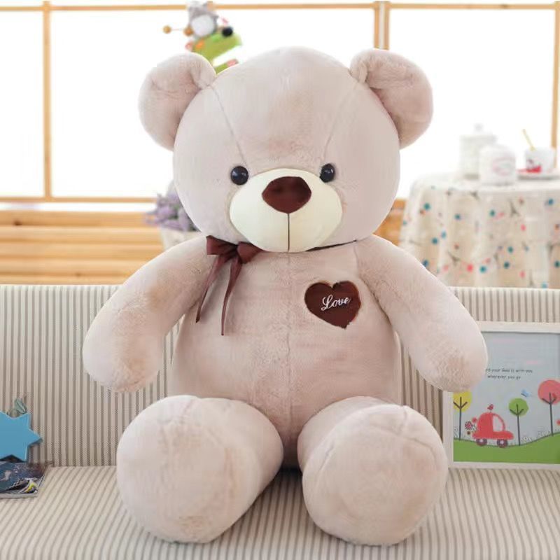 Wholesale Big Size T-shirt Teddy Bear Plush Pillow Toy with Ribbon Soft Stuffed Kawaii Plushies Toys for Gift
