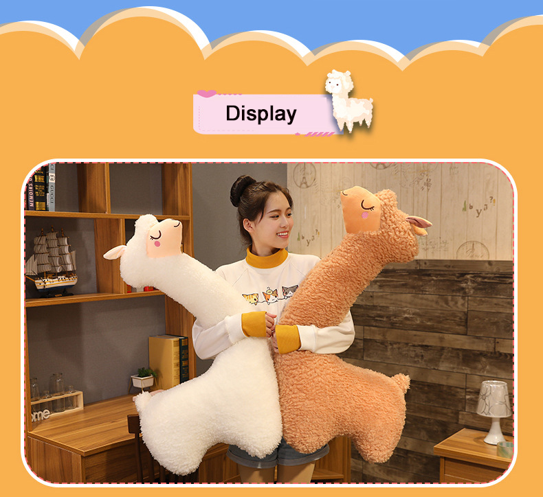 Big Size Cute Shape Animal Alpaca Stuffed Hold Pillow Custom Sheep Plush Toy Giant Alpaca Plush Toy