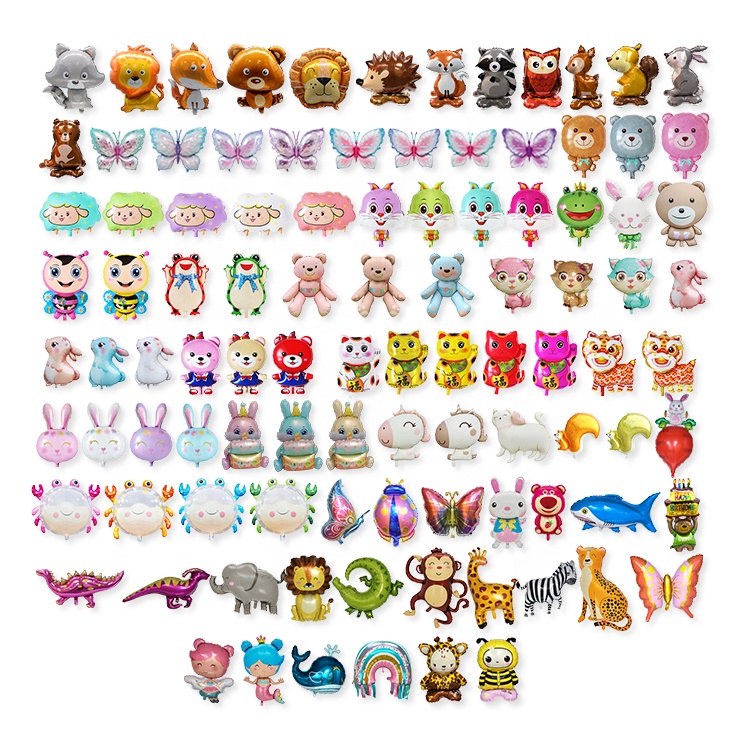 Manufacturing Cartoon Aluminum Film Mylar Globos Kids Helium Animal Foil Balloon Animals Ballons Balloon