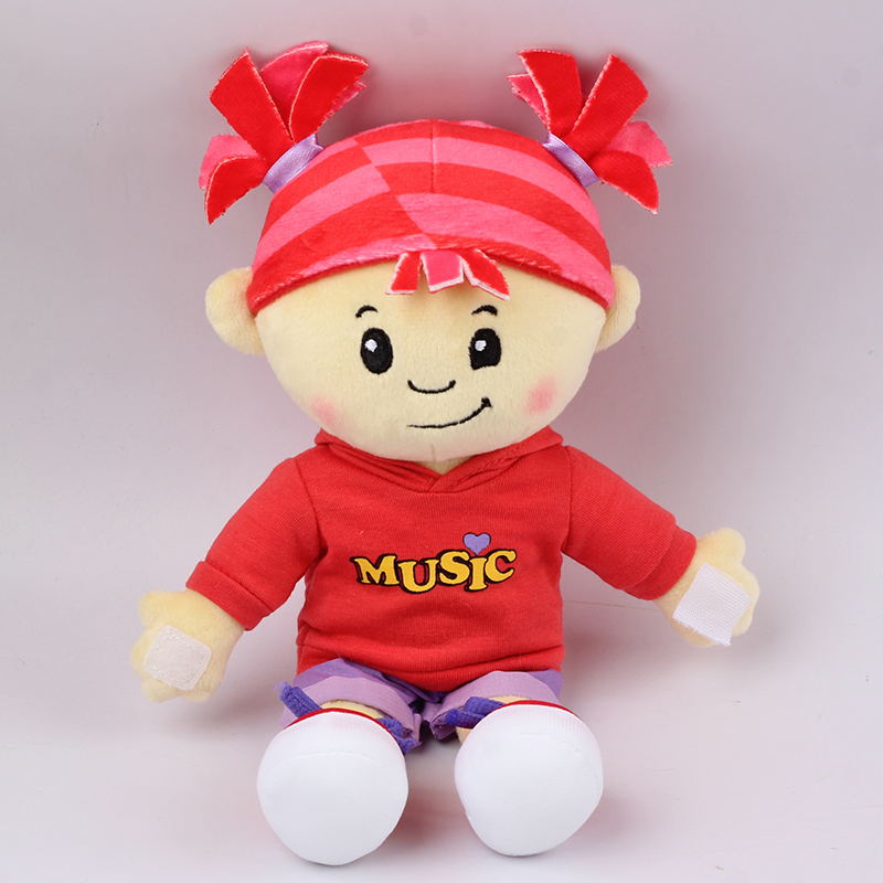 Best Made 15cm Sitting Custom Lovely Red Girl Soft Stuffed Toys Plush Dolls