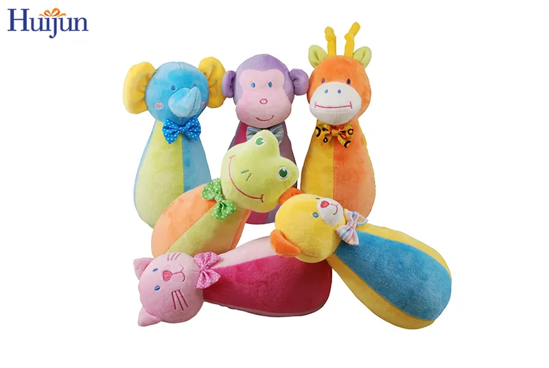 Custom Stuffed Mini Bowling Game Toy for Children Animals Soft Plush Stuffed Baby Game Toy