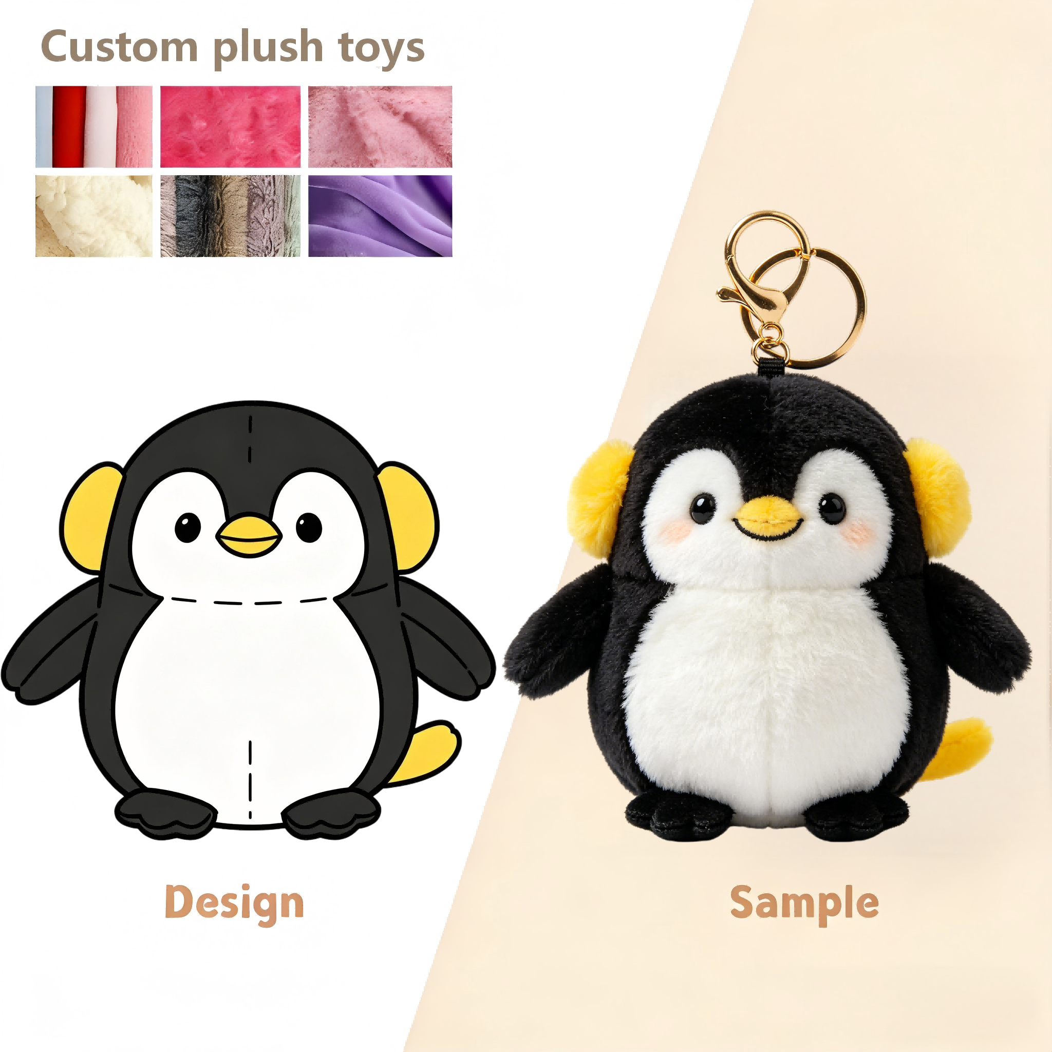 Custom Christmas Plush Toy Little Deer Holiday Campaign 100pcs Plush Keychain Custom