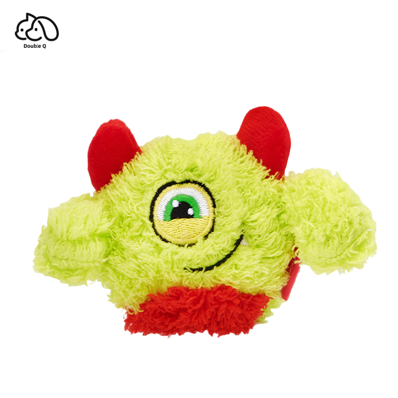 New Design Qmonster Pet Squeaky Plush Toy Treasure Sound TPR Massage Oral Elastic Dog Toy Plush Pet Supplies