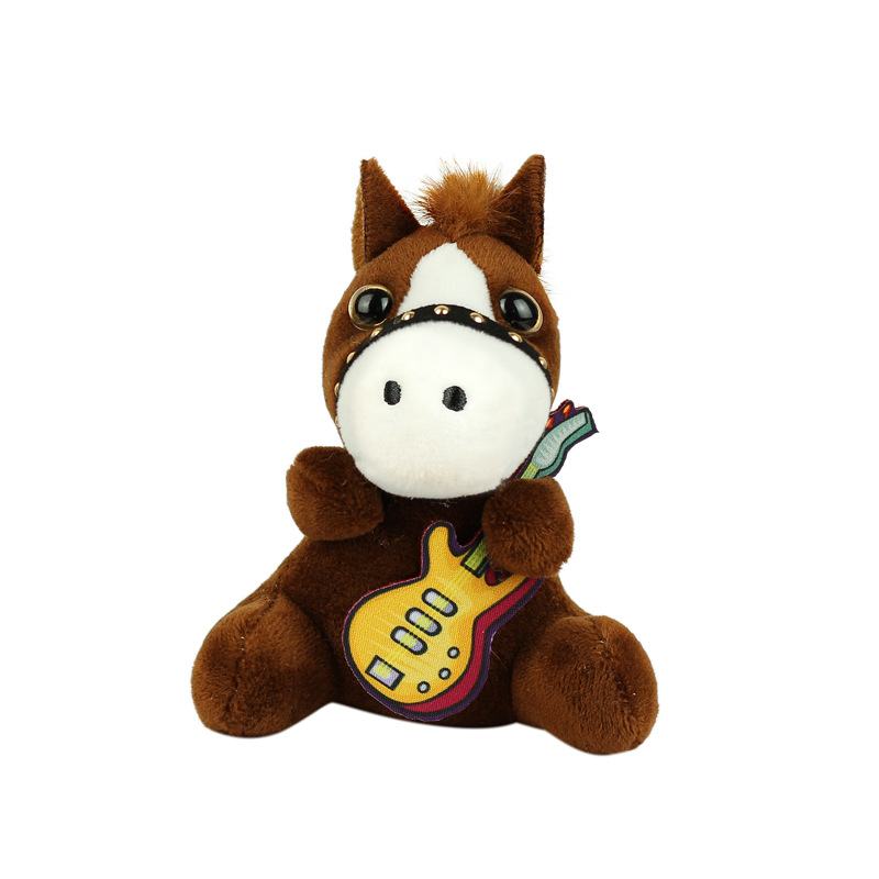 Internet-Famous Cute Pony Plush Keychain New Year Mascot Year of the Horse Pendant Gift Bag Keychain Pendant Toy