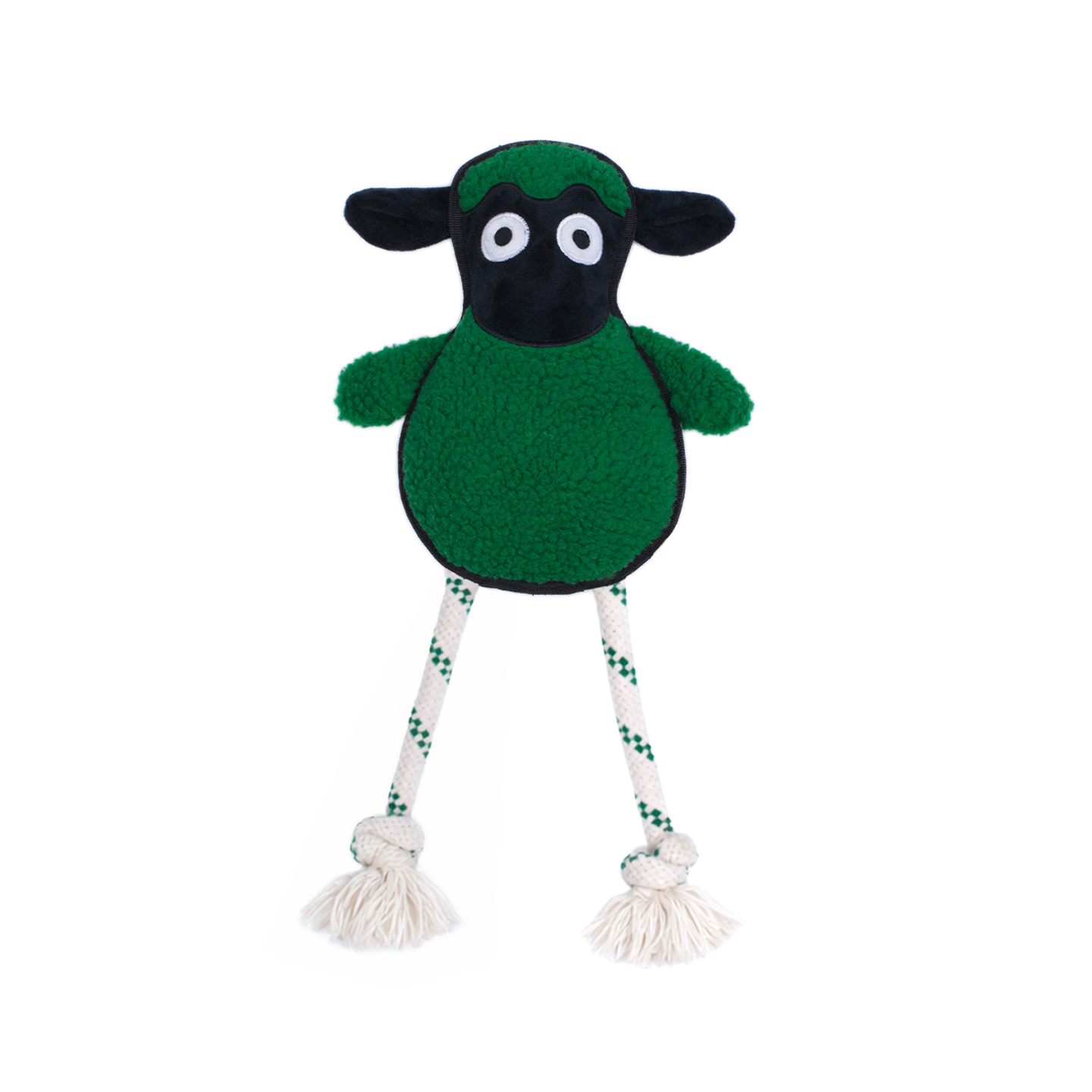 Green Sheep Suede Lamb Dog Rope Plush Toy Chew Eco-Friendly Unique Dog Squeaky Toys