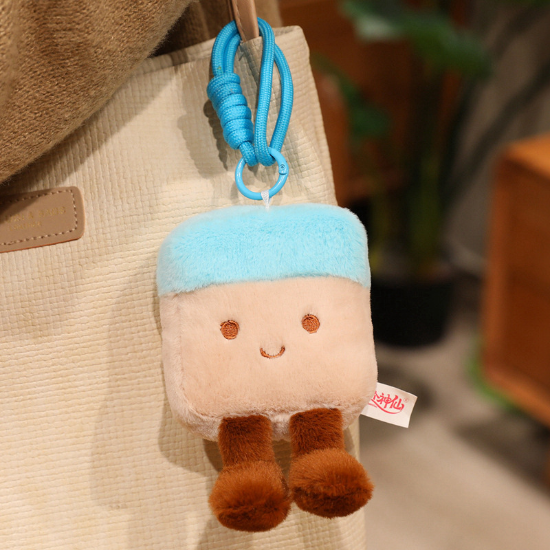 Creative Stationery Series Doll Plush Pencil Eraser Ruler Plush Toys Super Soft Stuffed Learning Keychains Toys for Kid's Gift