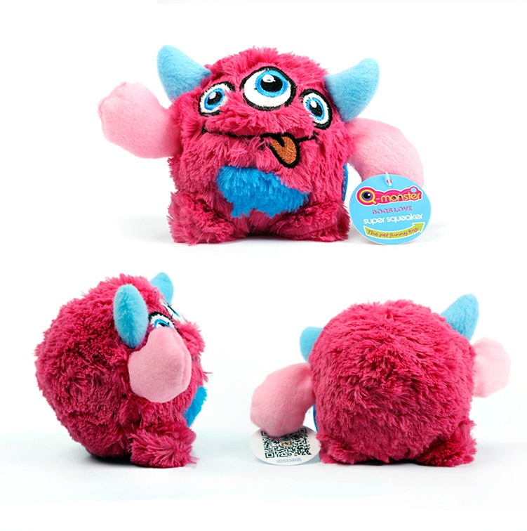 New Design Qmonster Pet Squeaky Plush Toy Treasure Sound TPR Massage Oral Elastic Dog Toy Plush Pet Supplies