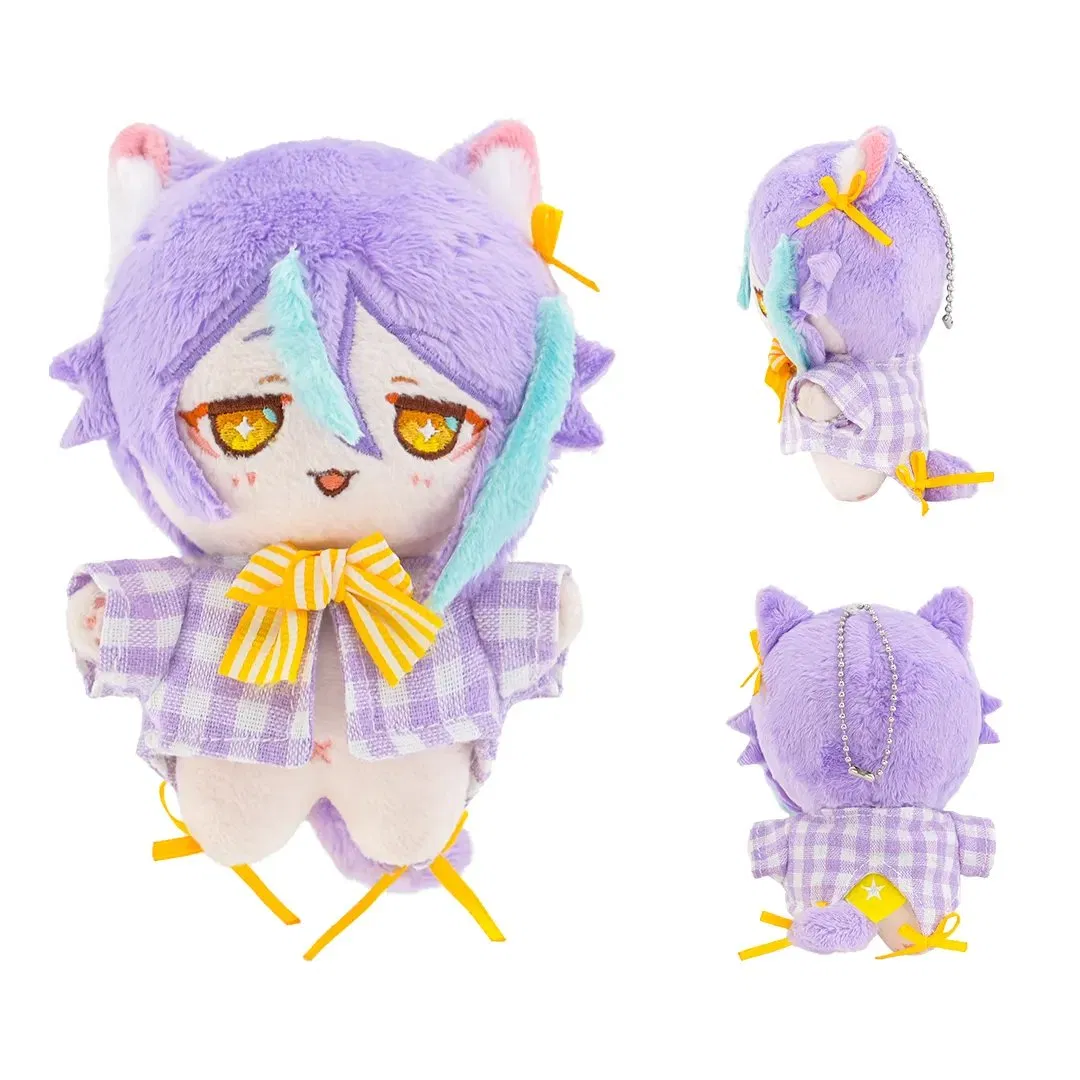 Customized Plush Figure Doll Keychain Mini Animation Character Cat Cotton Pendant Doll