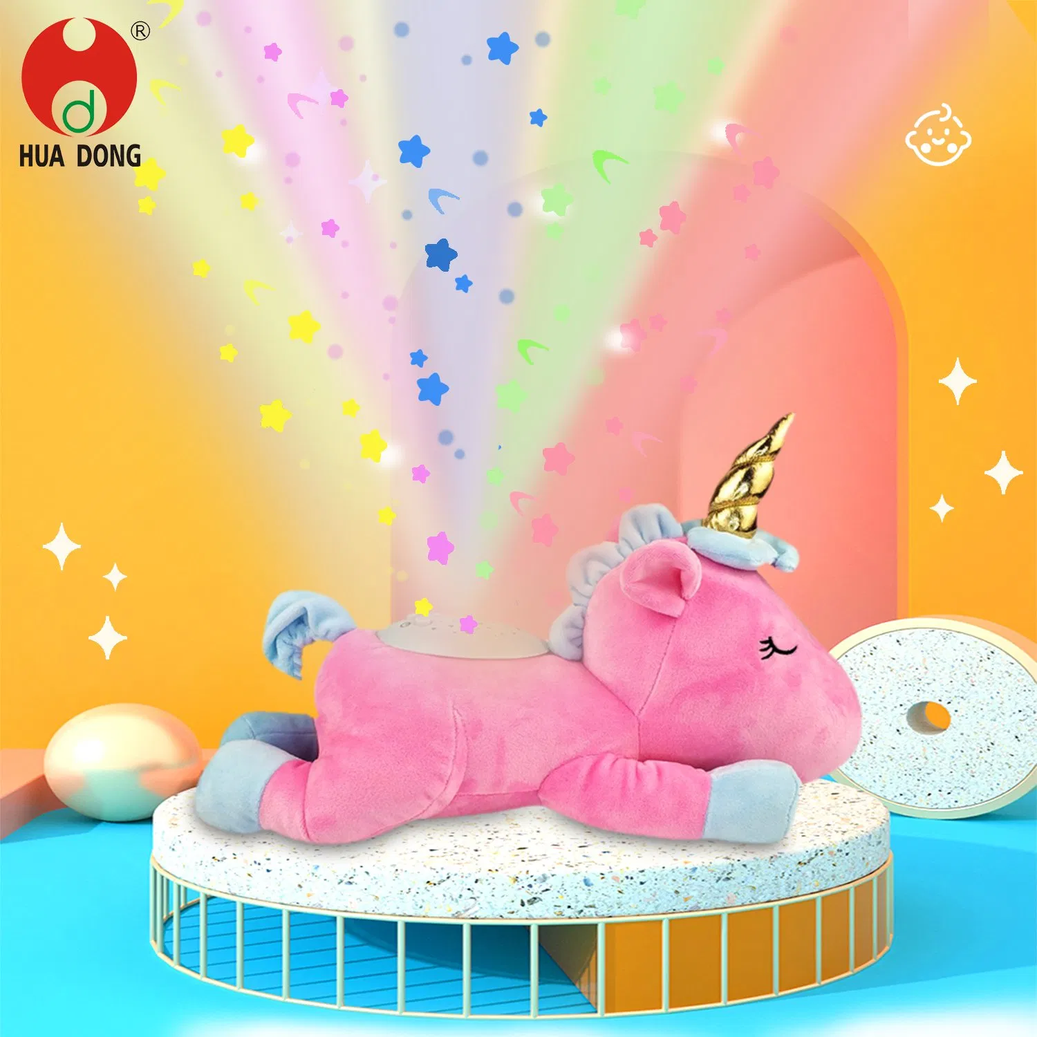 Wholesale New Trends Products Factory Plush Toys Musical Light Projector Sleep Toy For Baby Cute Animal Shape Stuffed Toy Baby Accompany Plush Toy